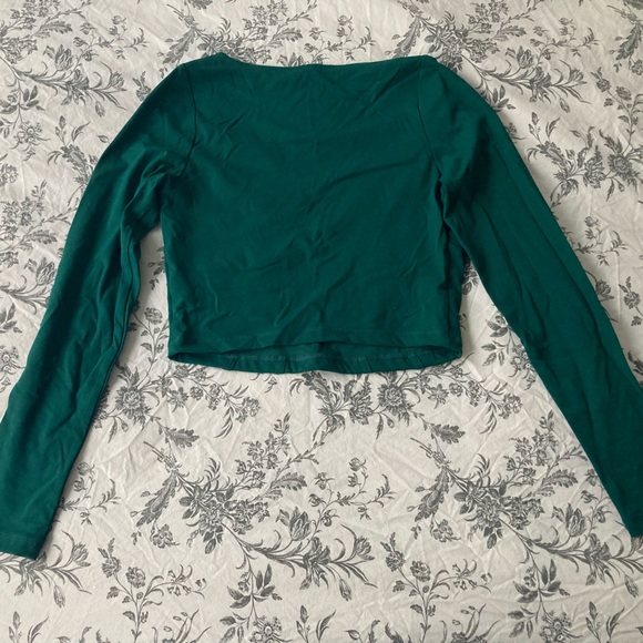 DYNAMITE Jewel Green Cera Sculpt Long Sleeve Corset Top ✨ 50% OFF BUNDLES ✨ - Picture 7 of 8